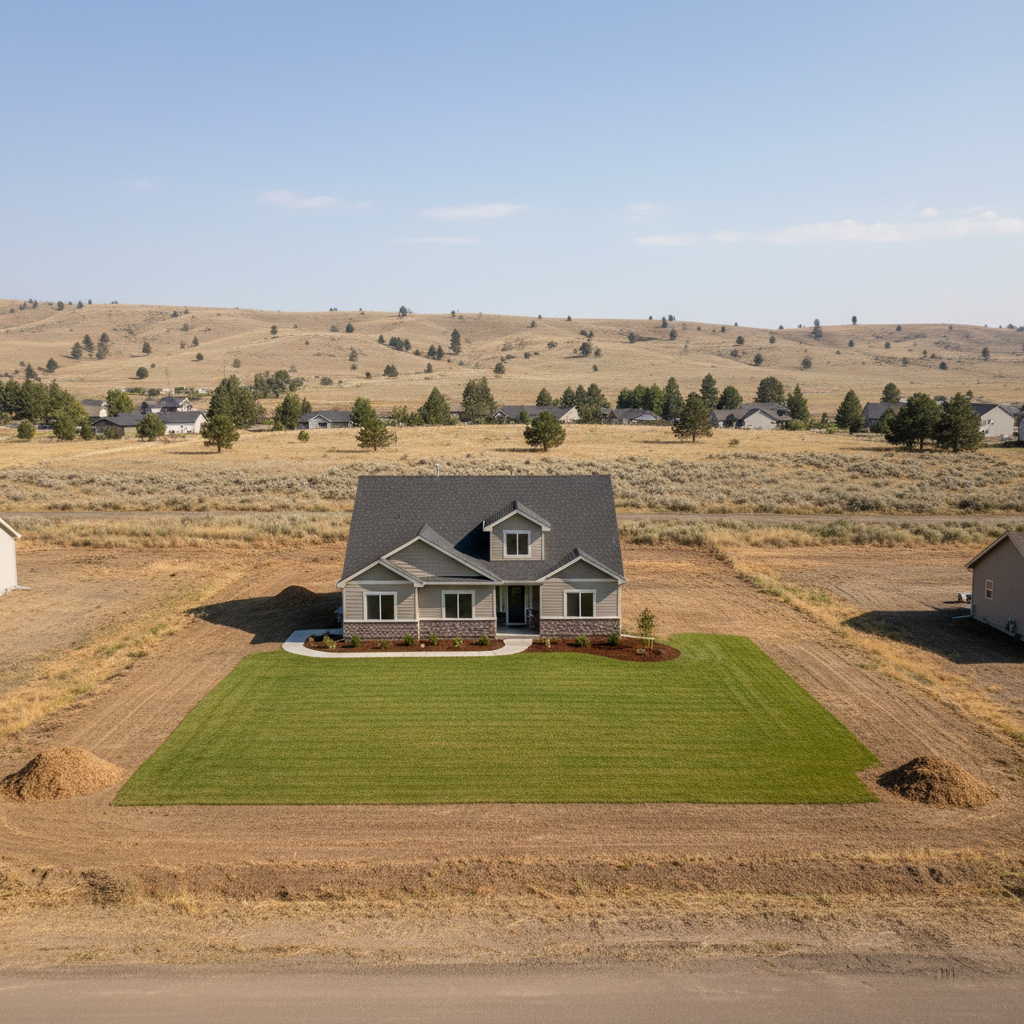Completed lot clearing work at a residential property in Pasco, WA