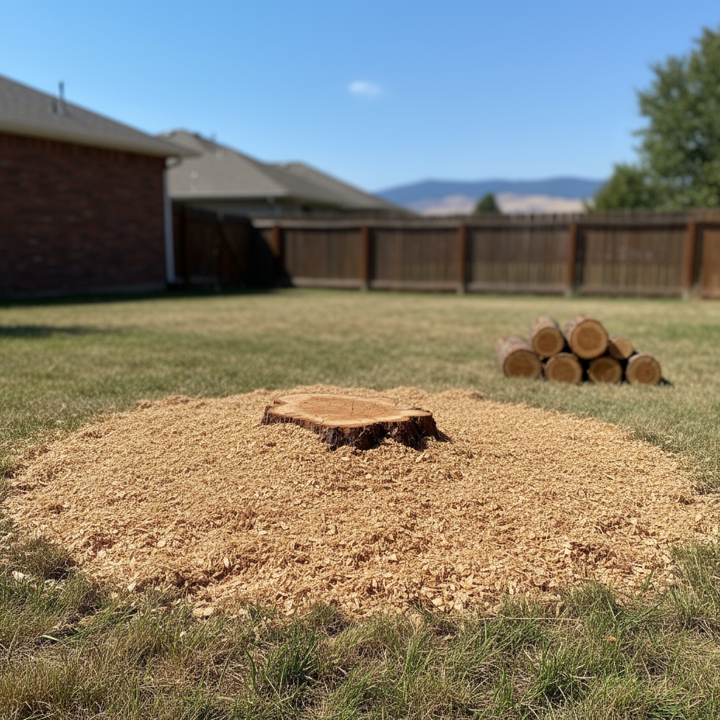 Completed tree removal work at a residential property in Richland, WA
