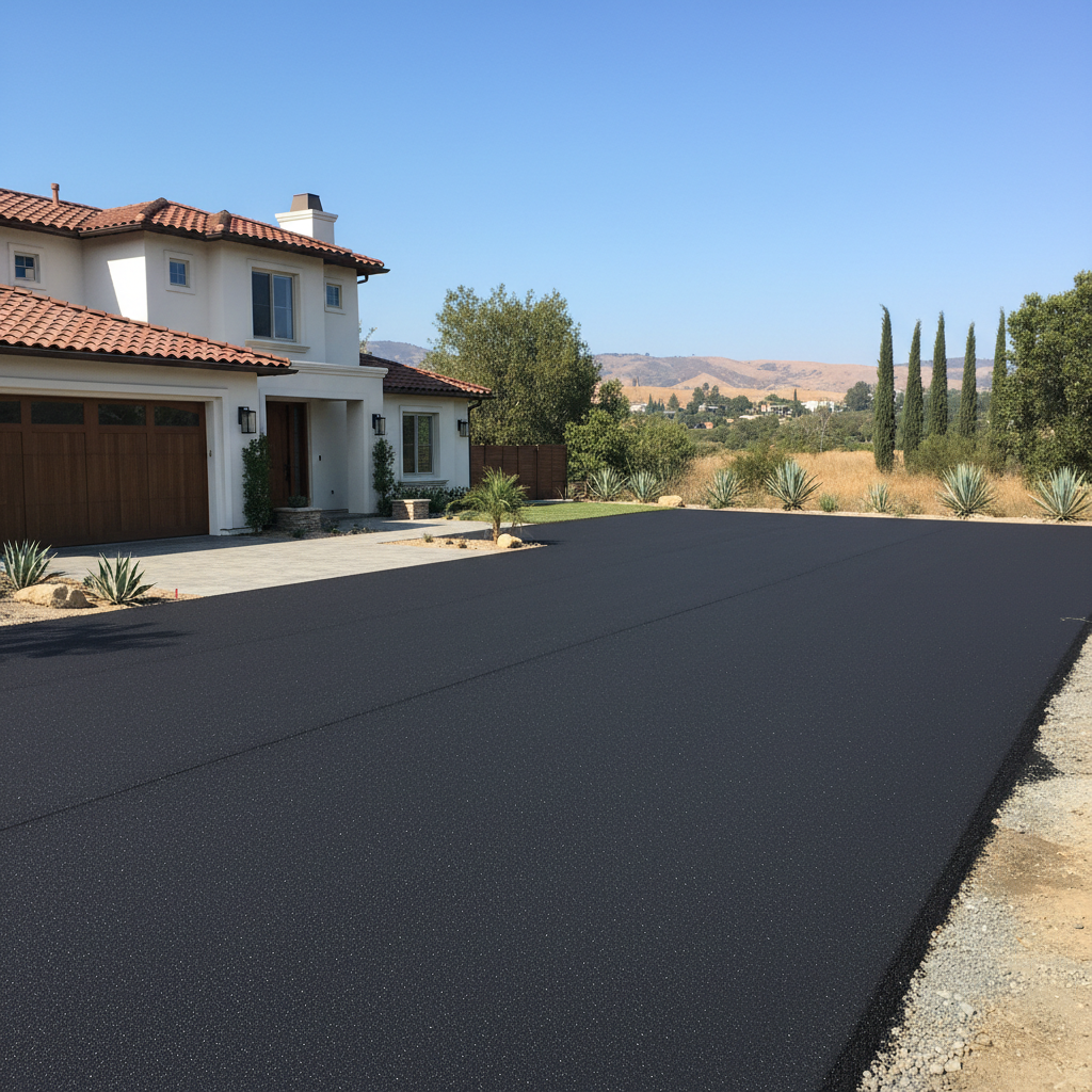 Completed commercial asphalt work at a residential property in Los Angeles, CA