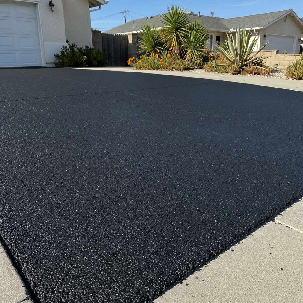 Completed slurry coating work at a residential property in Oceanside, CA