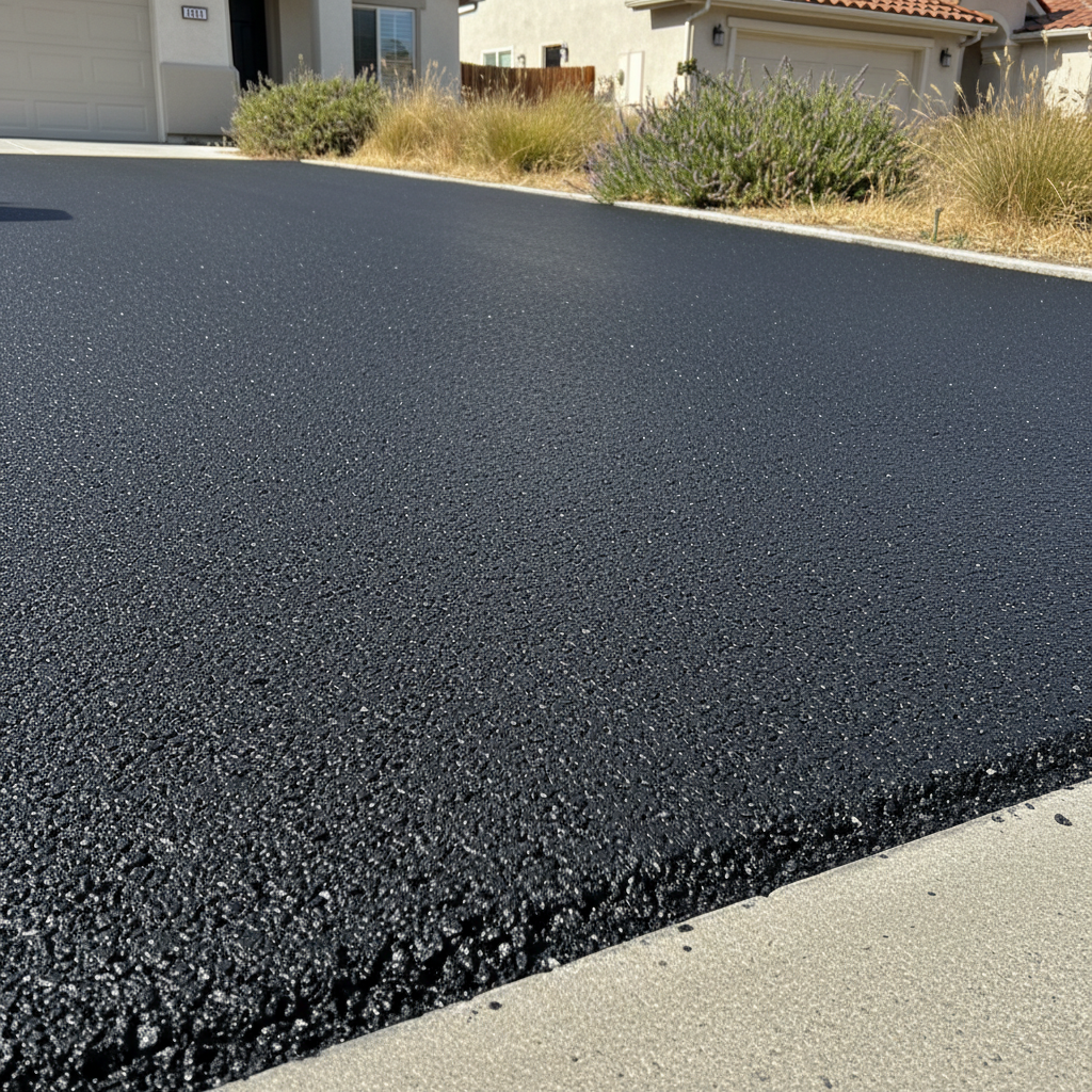 Completed commercial asphalt work at a residential property in Oceanside, CA