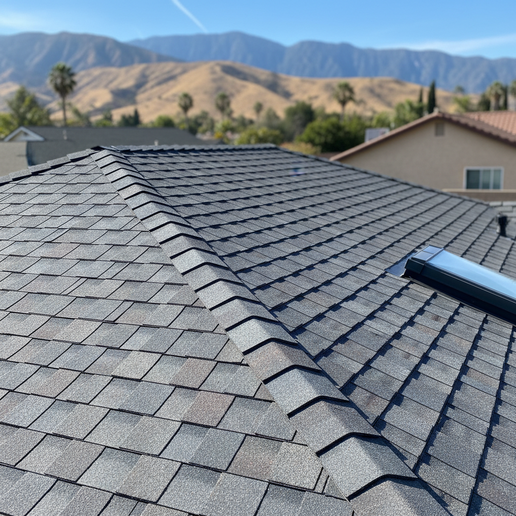 Completed roof installation work at a residential property in Irwindale, CA