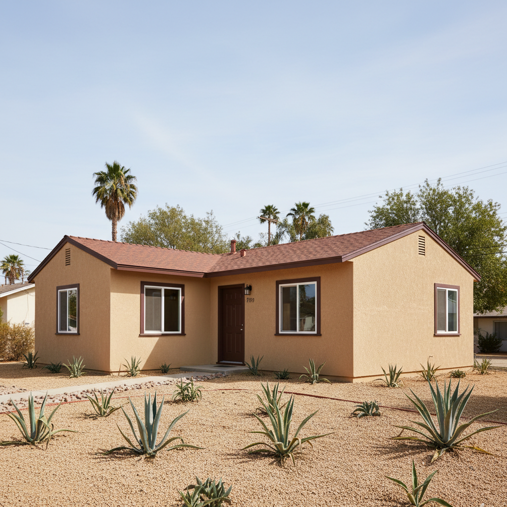 Completed eifs installation work at a residential property in Hemet, CA