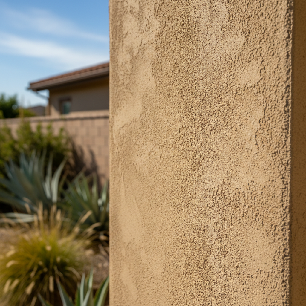 Completed stucco installation work at a residential property in Carlsbad, CA