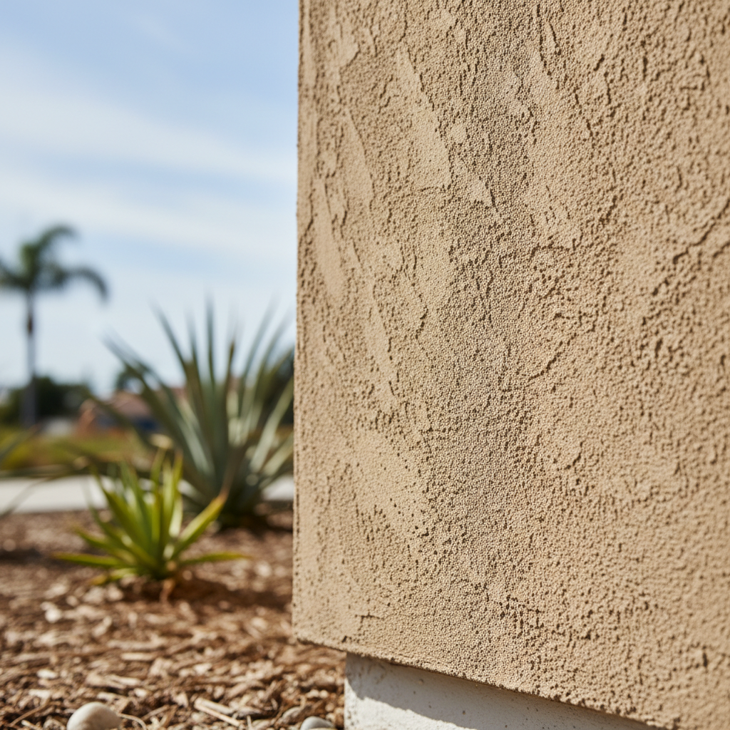 Completed commercial stucco work at a residential property in Carlsbad, CA