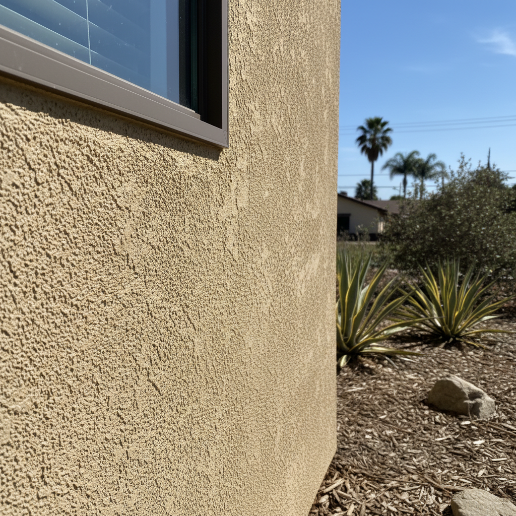 Completed commercial stucco work at a residential property in Downey, CA