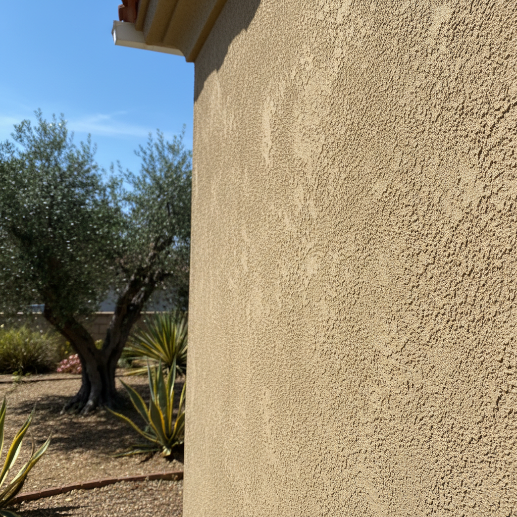 Completed stucco removal work at a residential property in Fullerton, CA