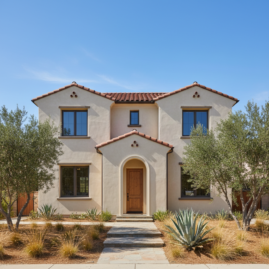 Completed residential stucco work at a residential property in Hawthorne, CA