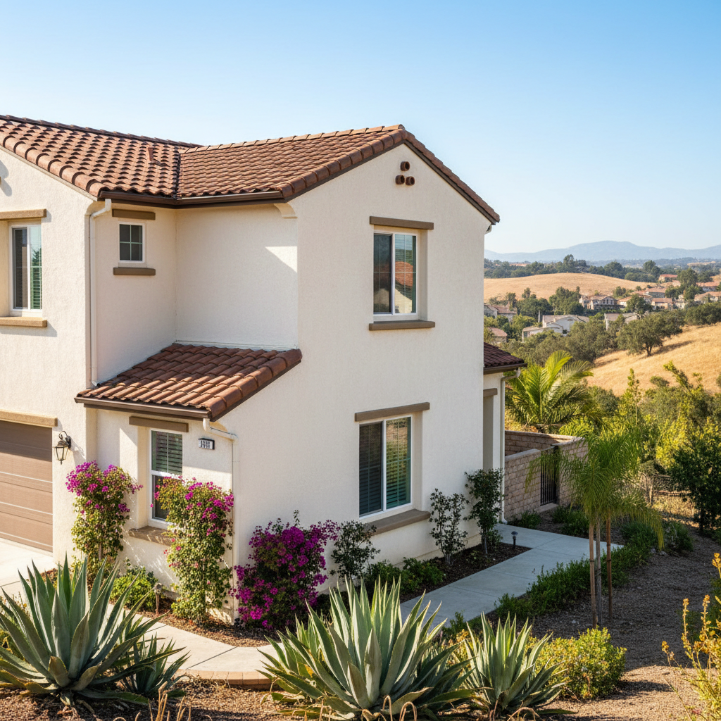 Completed commercial stucco work at a residential property in Irvine, CA