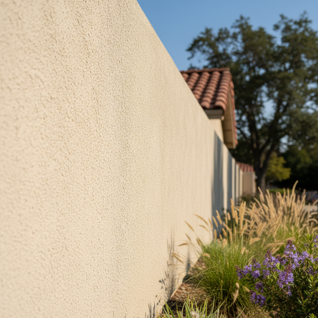 Completed stucco replacement work at a residential property in Fullerton, CA