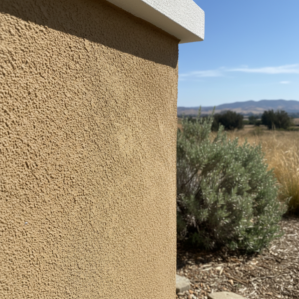 Completed stucco installation work at a residential property in Murrieta, CA