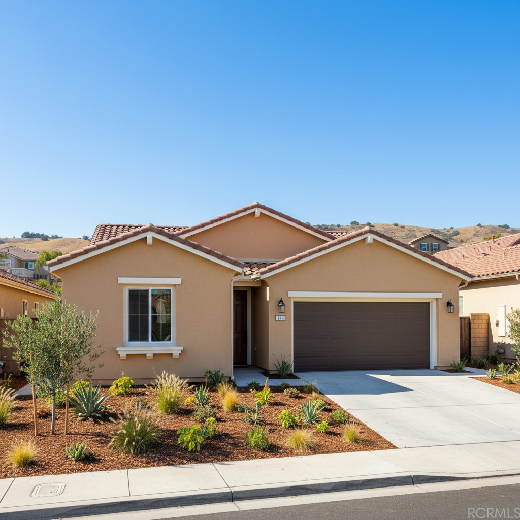 Completed stucco painting work at a residential property in Irvine, CA