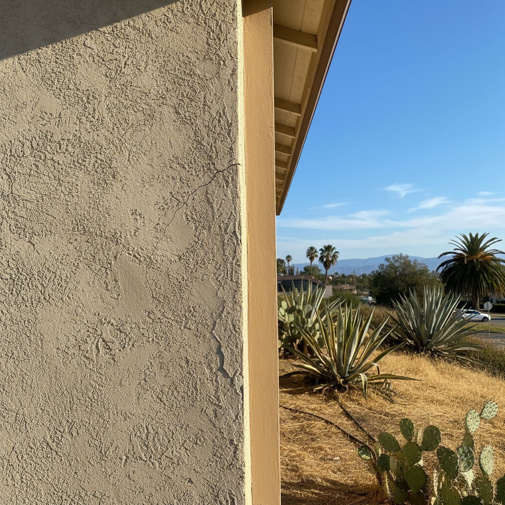 Completed stucco replacement work at a residential property in Ontario, CA