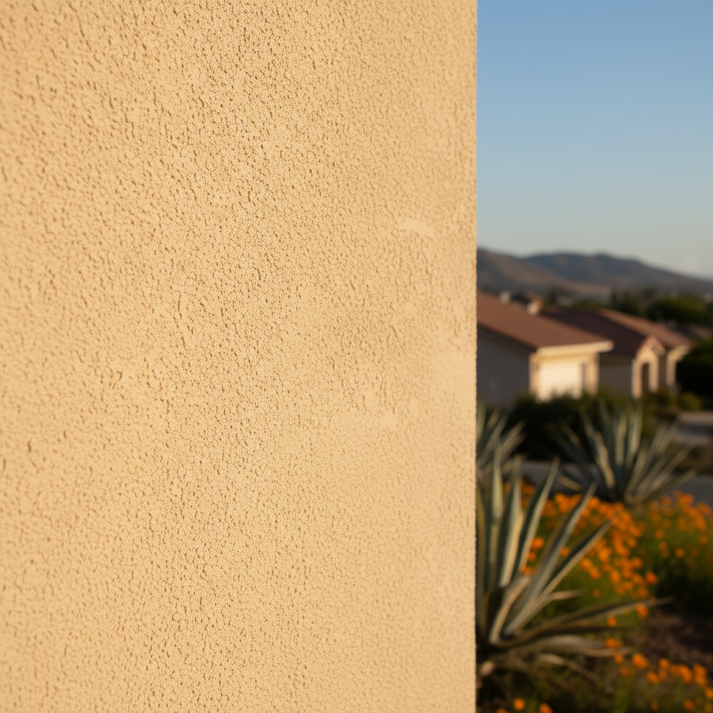 Completed stucco repair work at a residential property in Ontario, CA