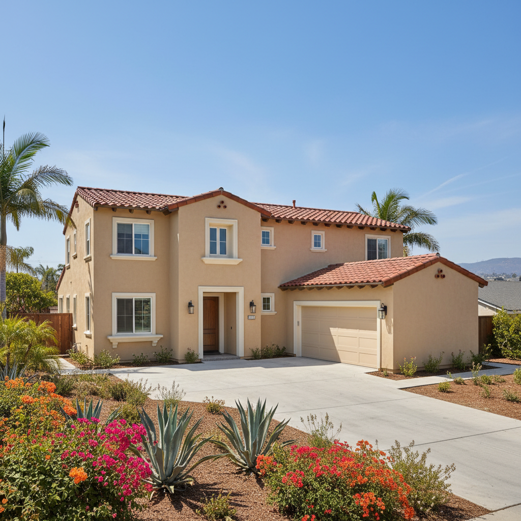 Completed commercial stucco work at a residential property in Long Beach, CA