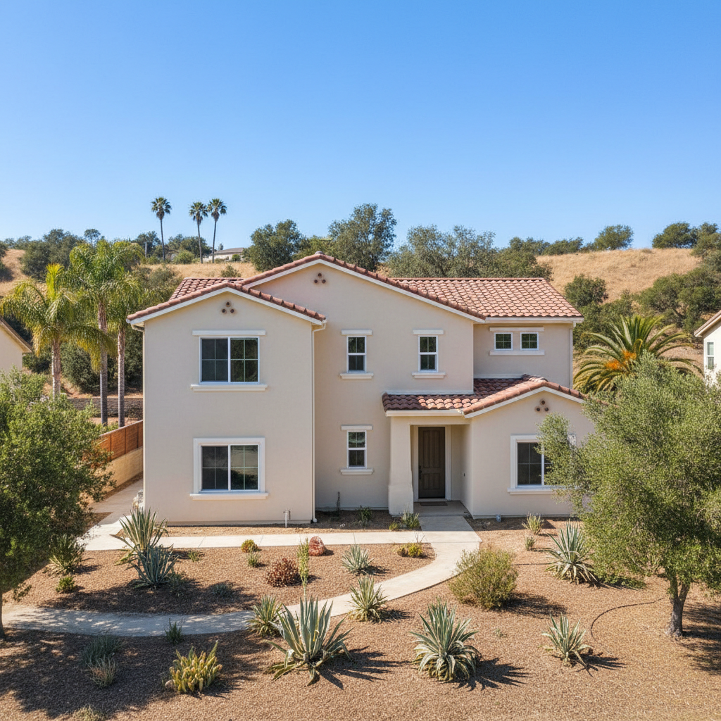 Completed stucco removal work at a residential property in Temecula, CA