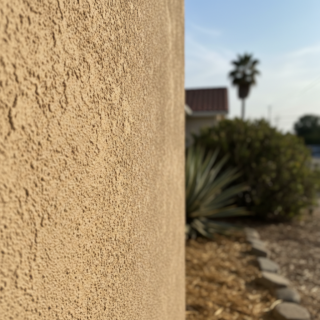 Completed residential stucco work at a residential property in Torrance, CA