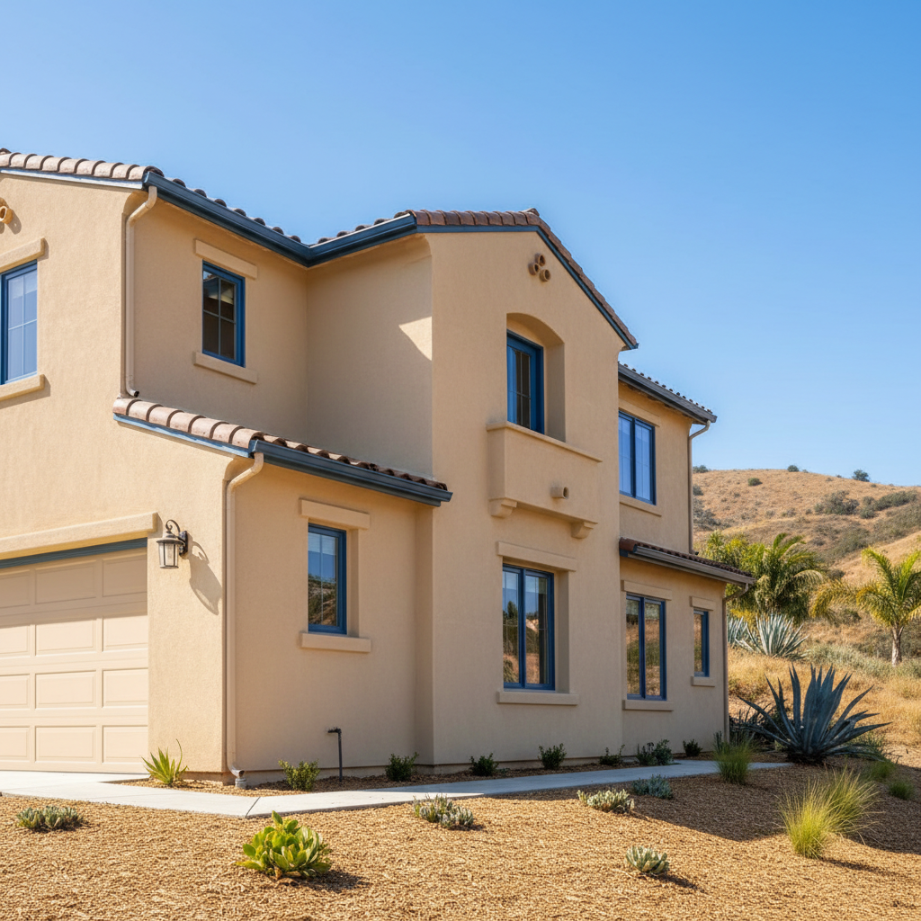 Completed stucco removal work at a residential property in Ventura, CA
