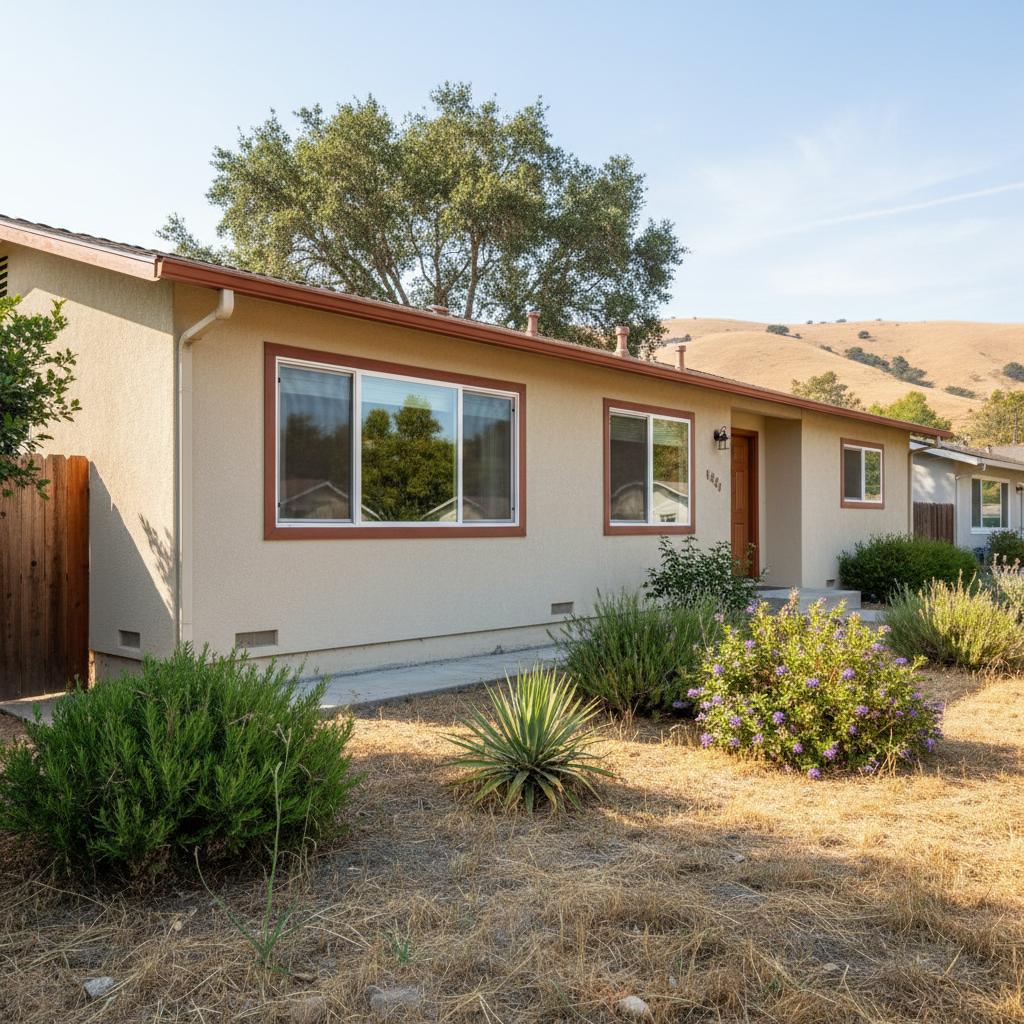 Completed stucco removal work at a residential property in Vallejo, CA