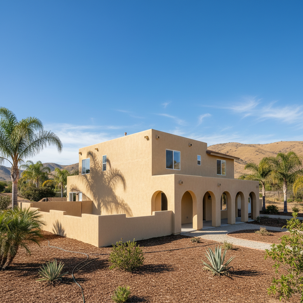 Completed commercial stucco work at a residential property in El Cajon, CA