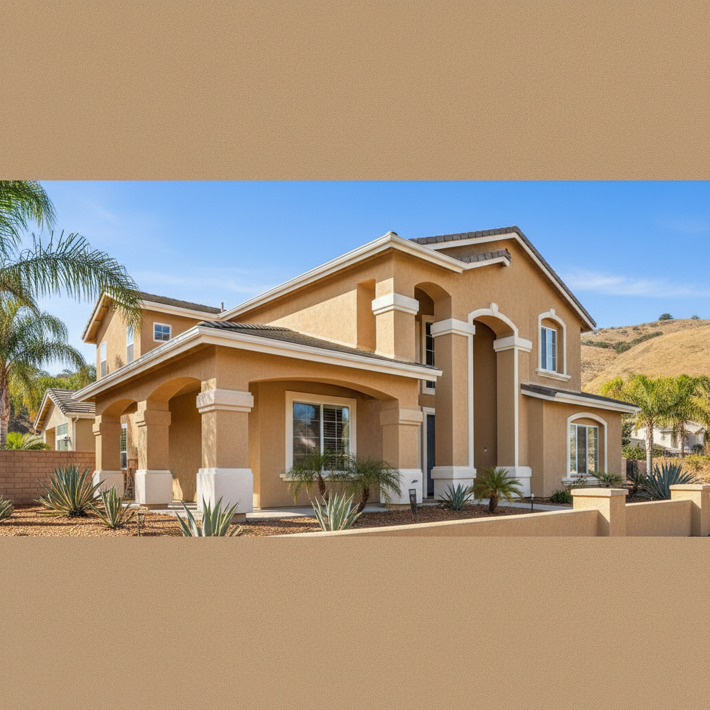 Completed commercial stucco work at a residential property in El Cajon, CA