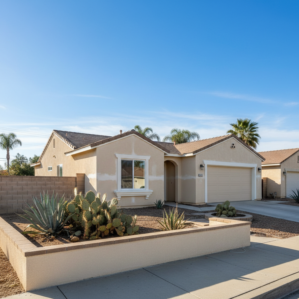 Completed stucco removal work at a residential property in El Cajon, CA
