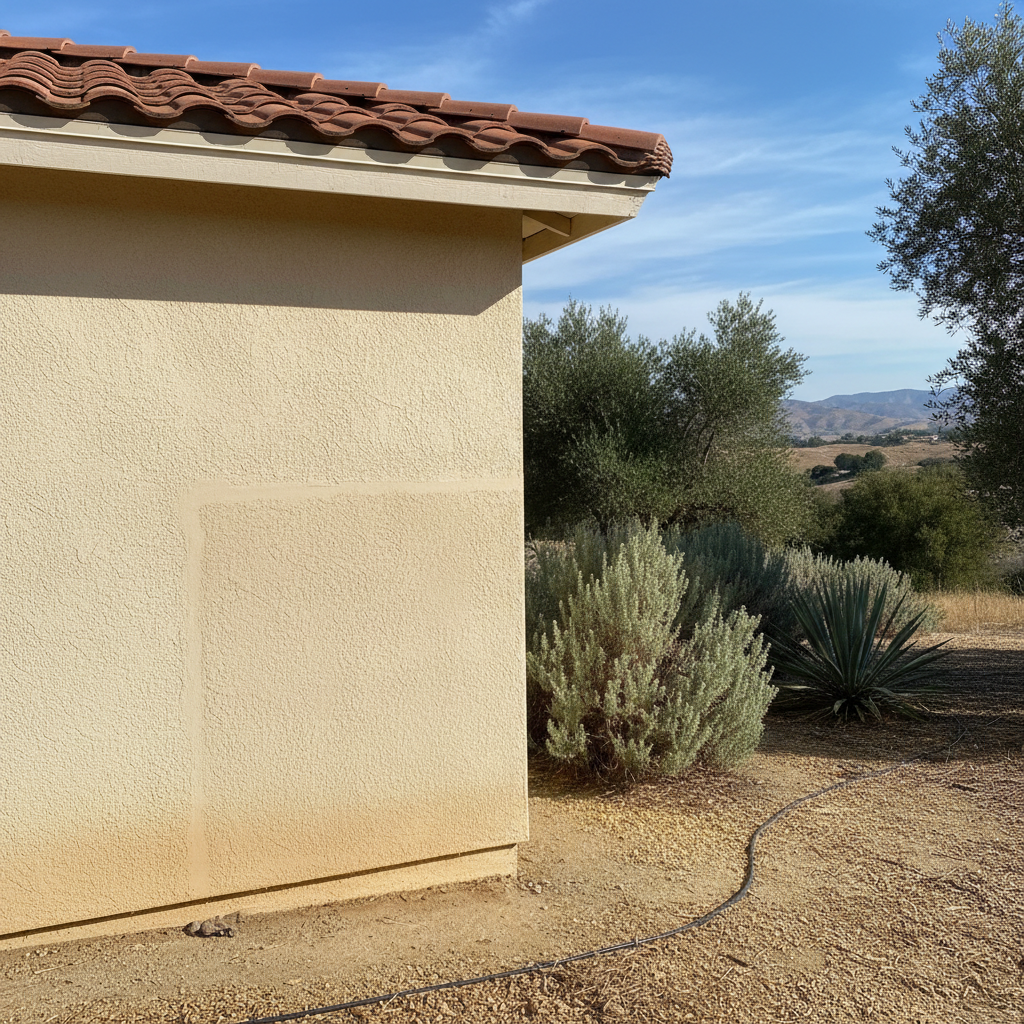 Completed stucco repair work at a residential property in El Cajon, CA