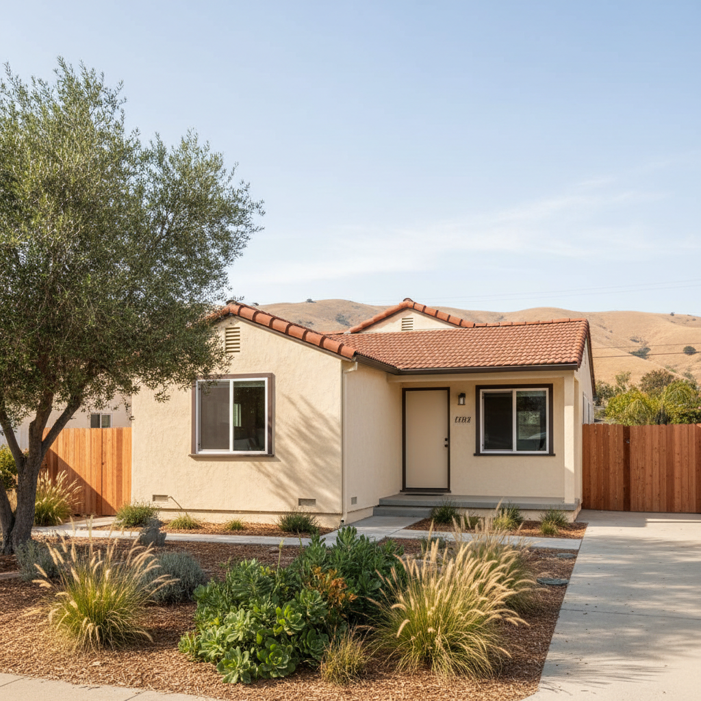 Completed stucco painting work at a residential property in Santa Maria, CA