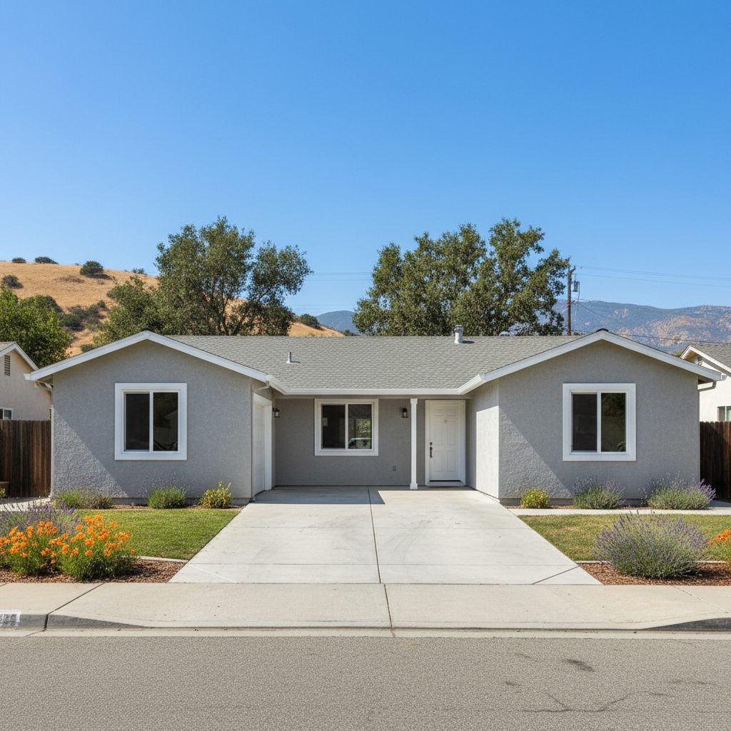 Completed stucco removal work at a residential property in Santa Maria, CA