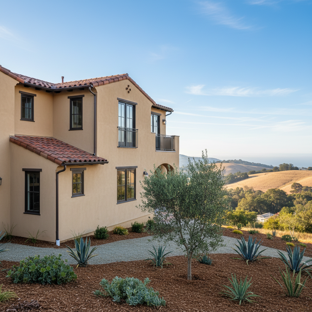 Completed commercial stucco work at a residential property in San Mateo, CA