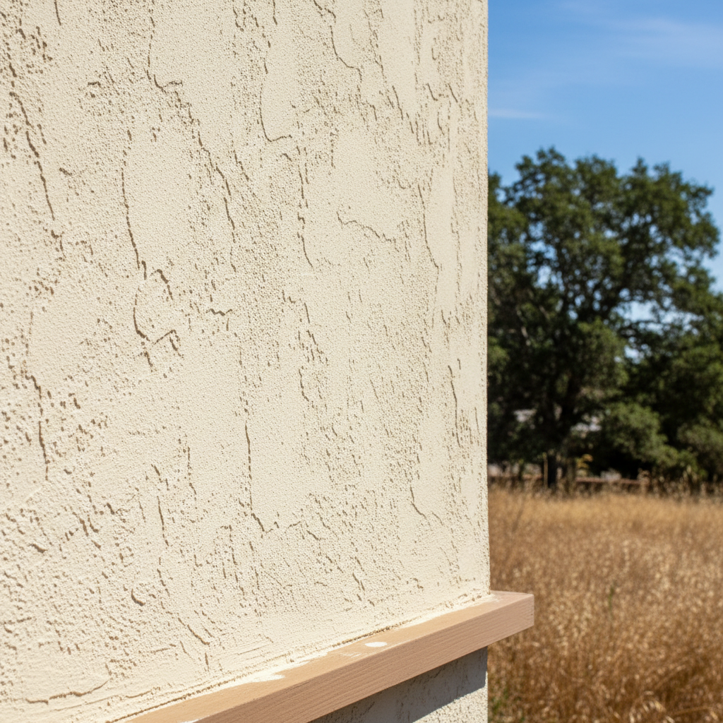 Completed residential stucco work at a residential property in San Mateo, CA