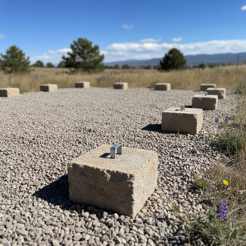 Completed shed foundation work work at a residential property in Parker, CO