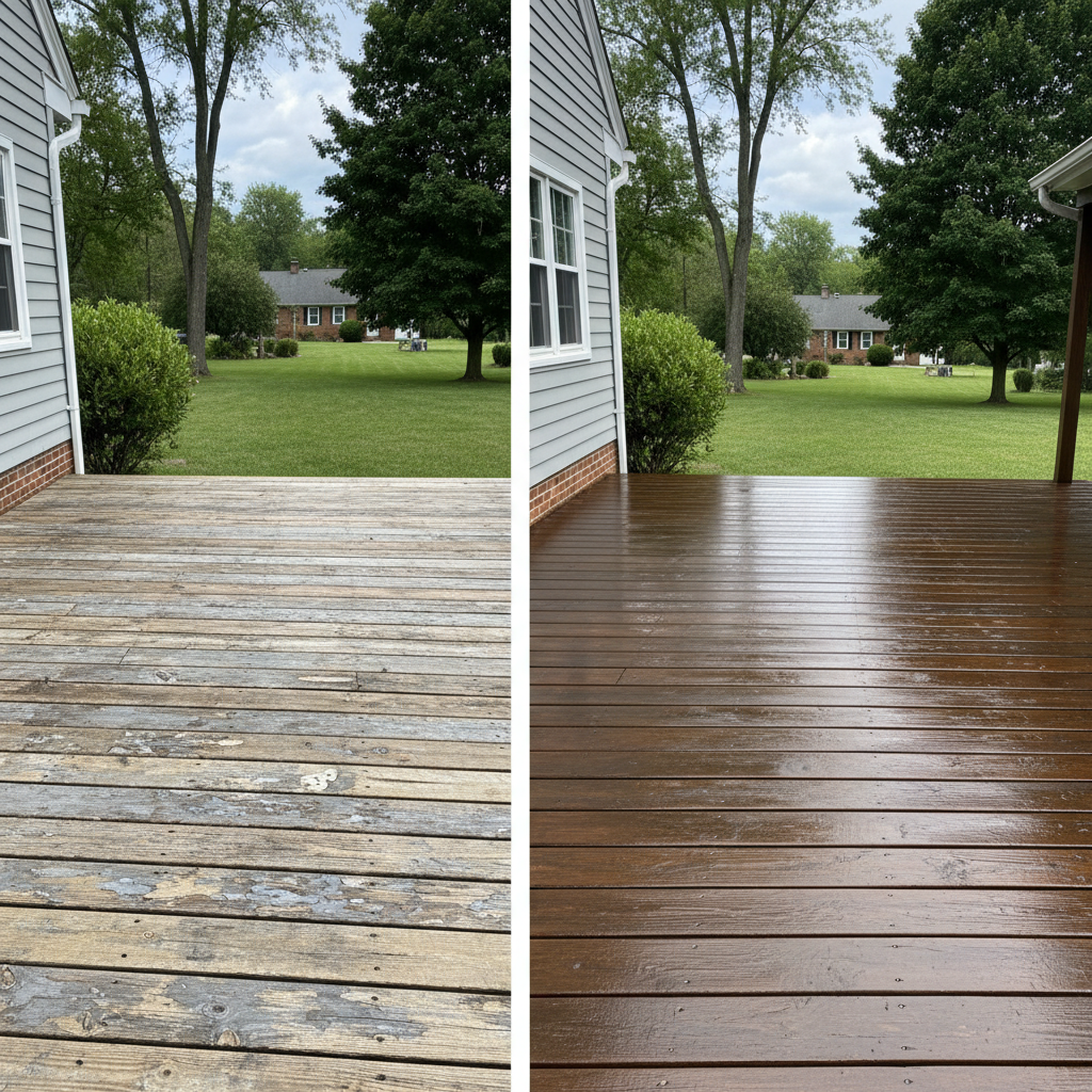 Completed deck painting & staining work at a residential property in Bristol, CT
