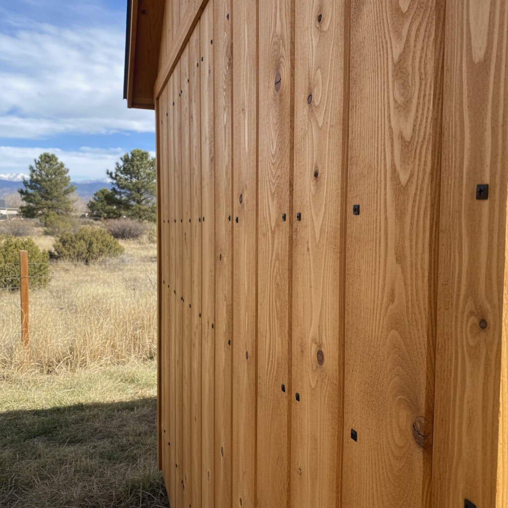 Completed tiny homes work at a residential property in Parker, CO