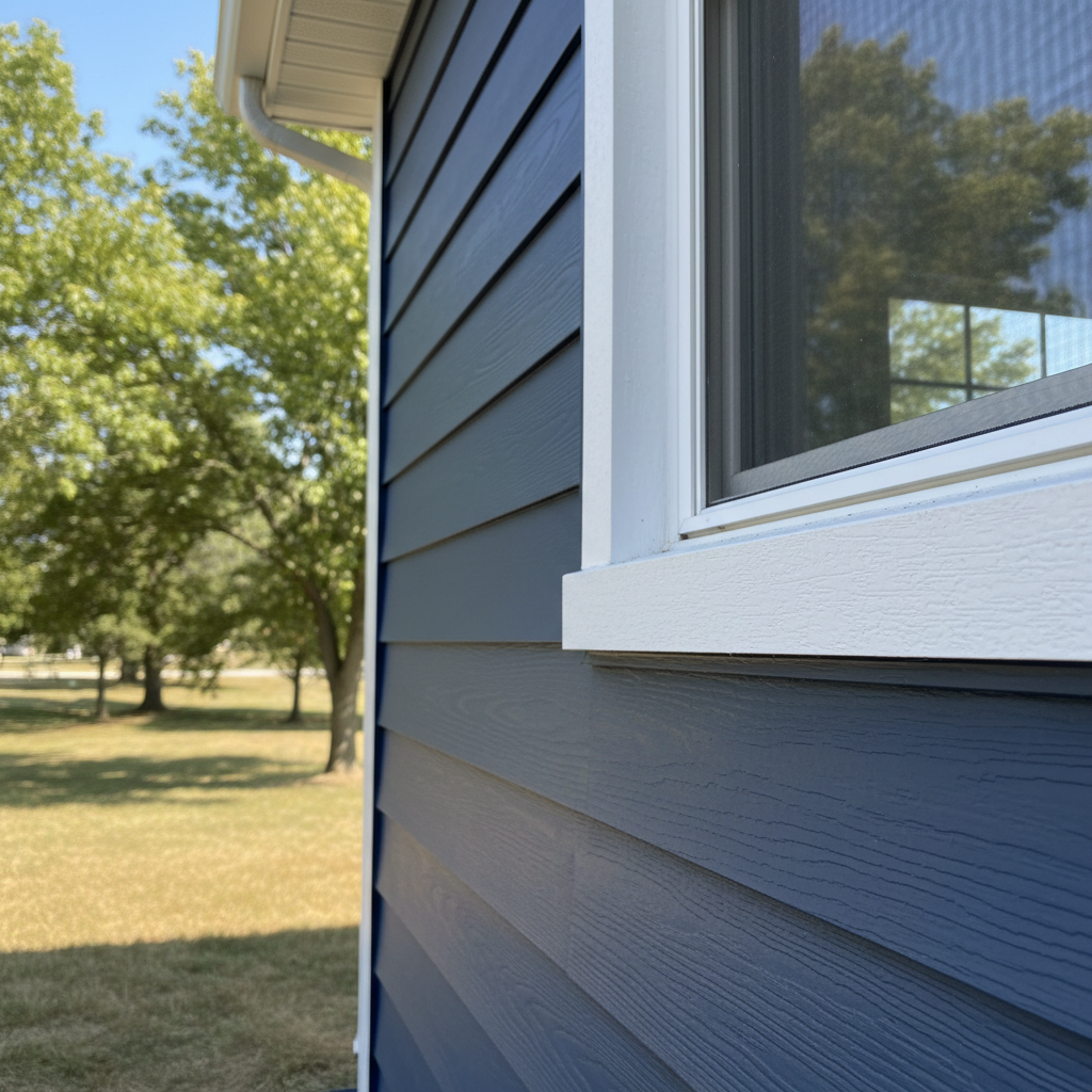 Completed siding installation work at a residential property in Lawrence, KS