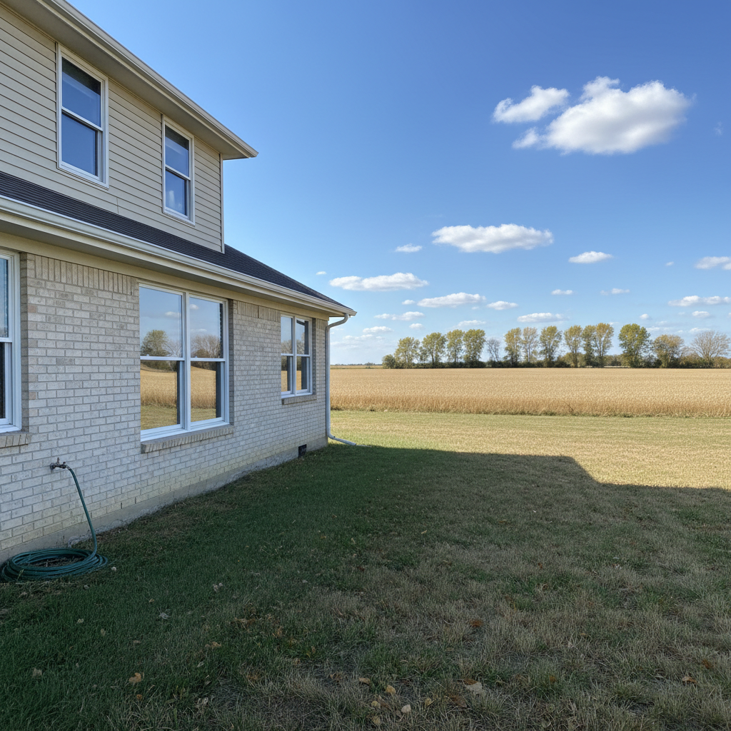 Completed window replacement work at a residential property in Dodge City, KS
