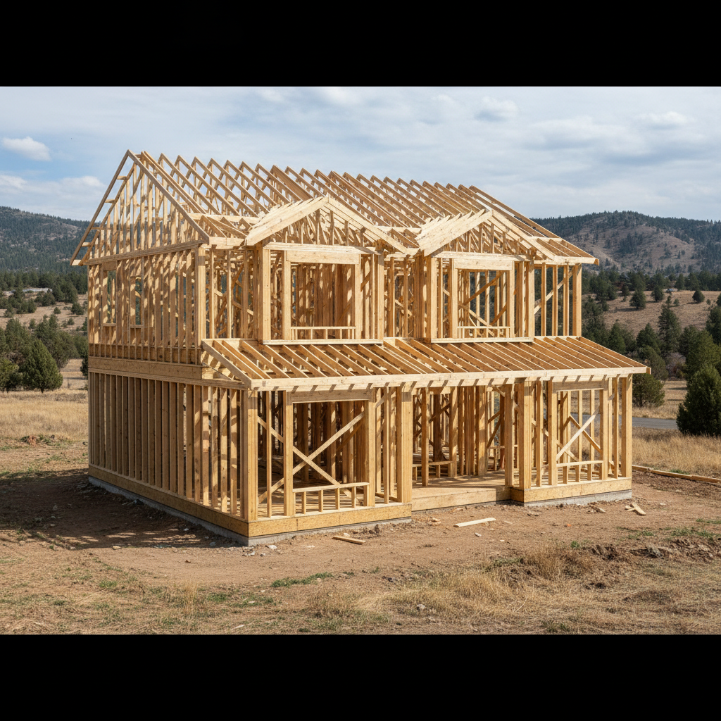 Completed framing work at a residential property in Redmond, OR