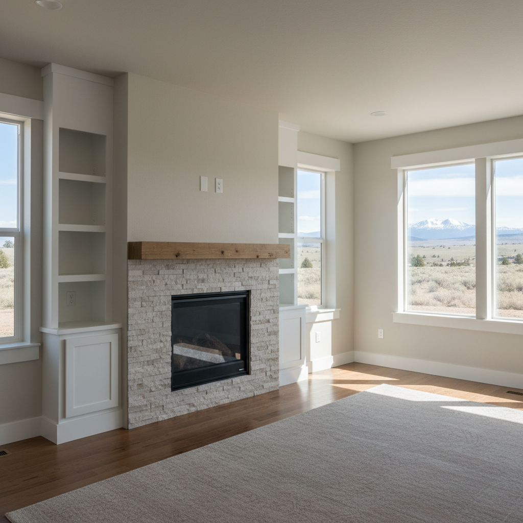 Completed interior finishing work at a residential property in Redmond, OR