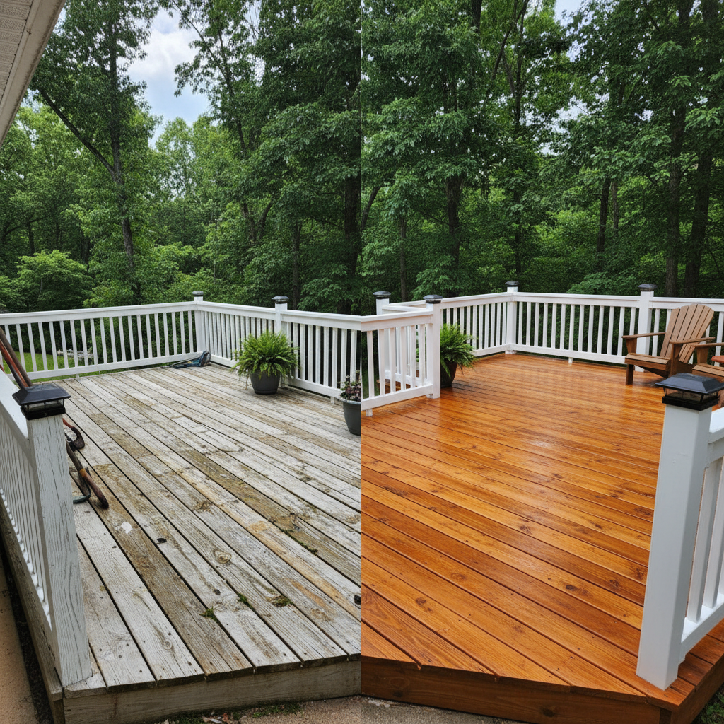 Completed deck painting & staining work at a residential property in Knoxville, TN