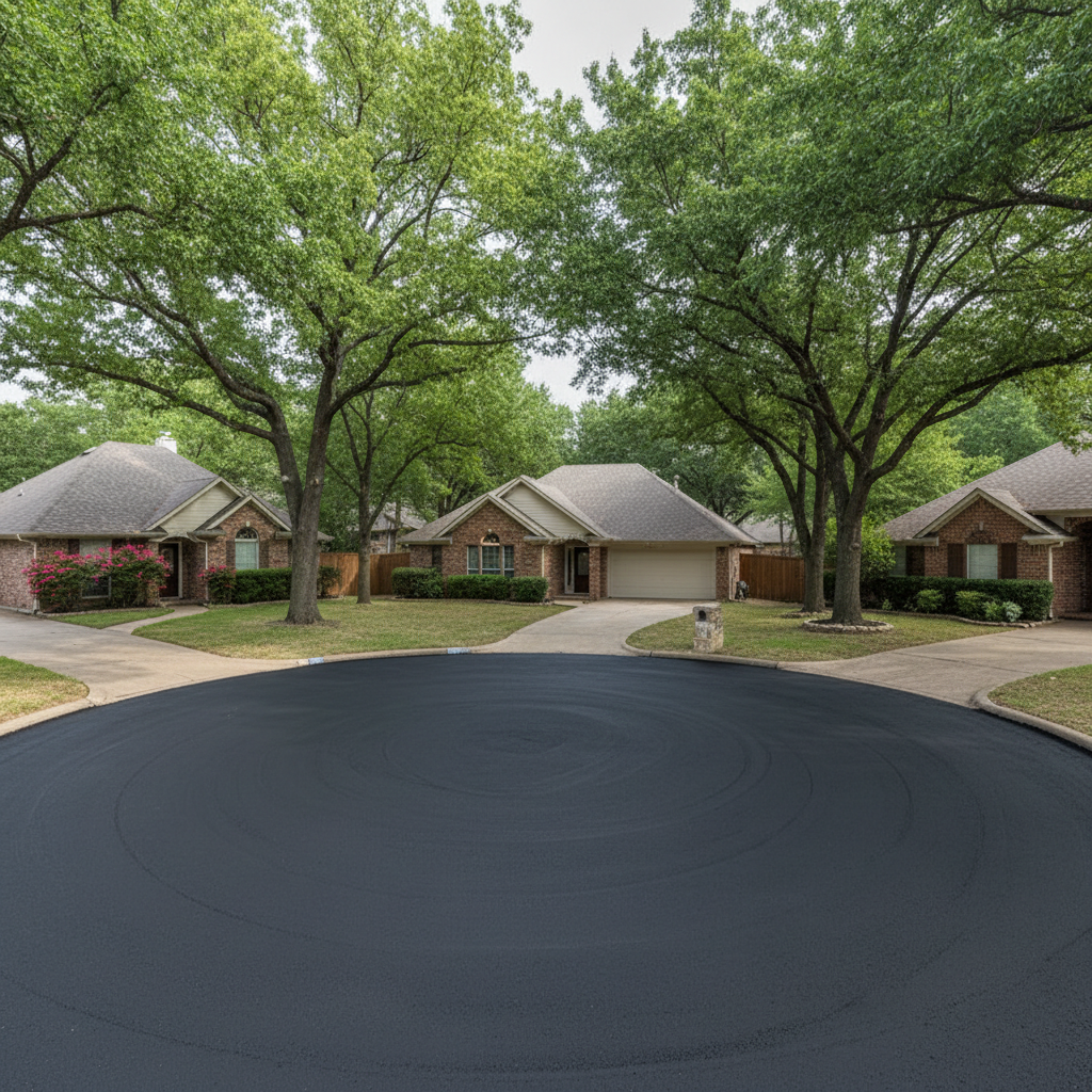 Completed slurry coating work at a residential property in Irving, TX