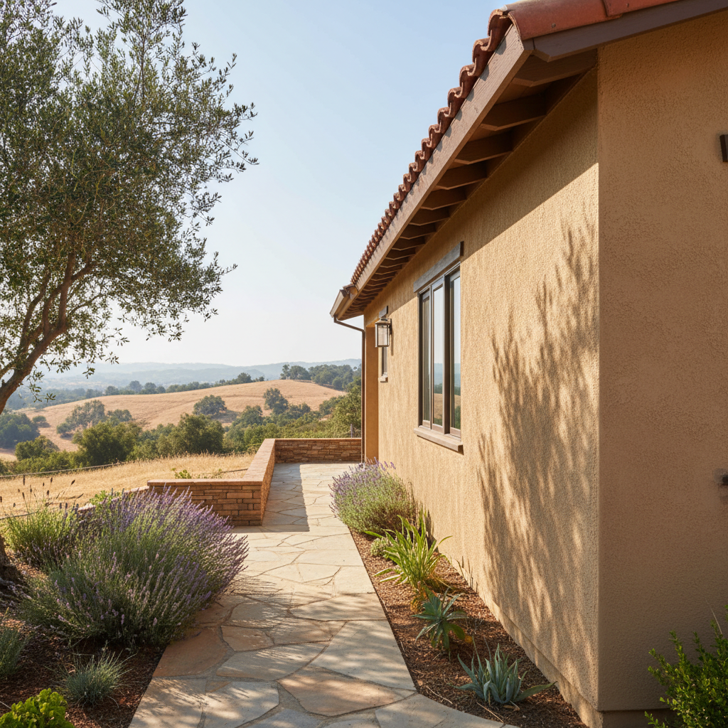 Completed commercial stucco work at a residential property in Claremont, CA