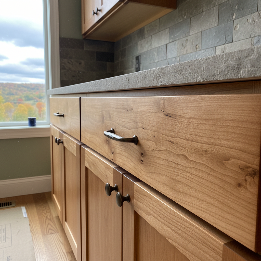 Completed cabinet installation work at a residential property in Galena, IL