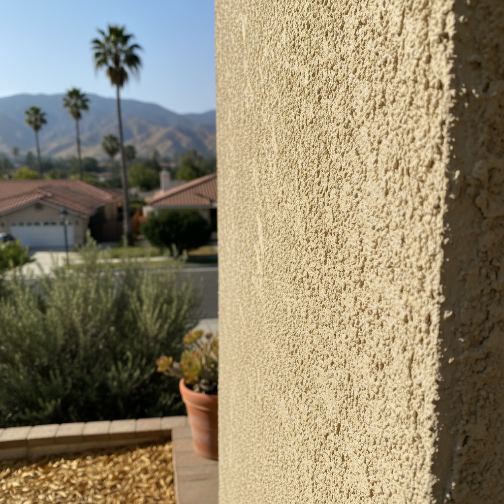Completed stucco replacement work at a residential property in Pasadena, CA