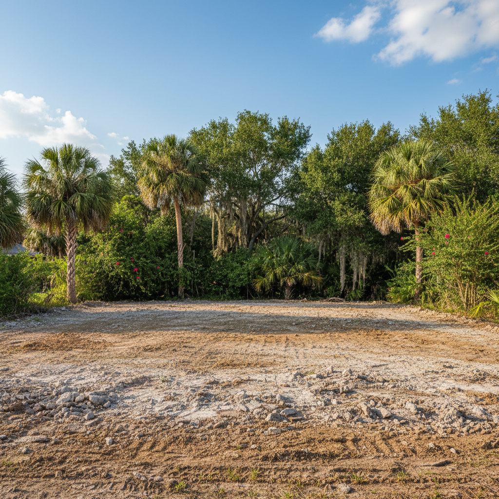 Completed residential demolition work at a residential property in Pensacola, FL