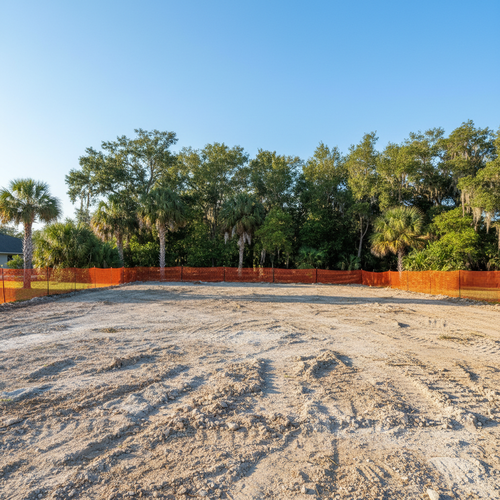 Completed residential demolition work at a residential property in Pensacola, FL