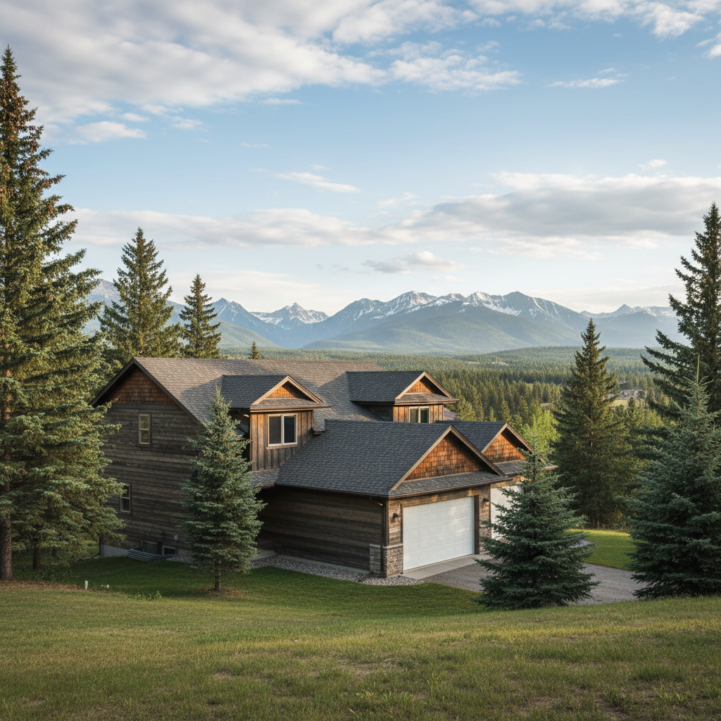 Completed gutter replacement work at a residential property in Whitefish, MT