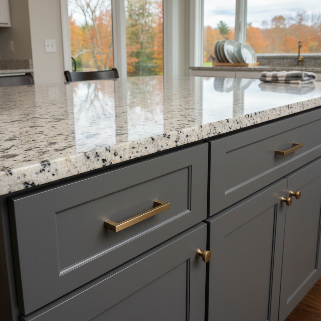Completed cabinet installation work at a residential property in Waterbury, CT