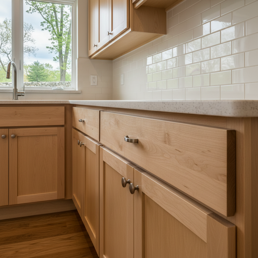 Completed cabinet installation work at a residential property in Waterbury, CT