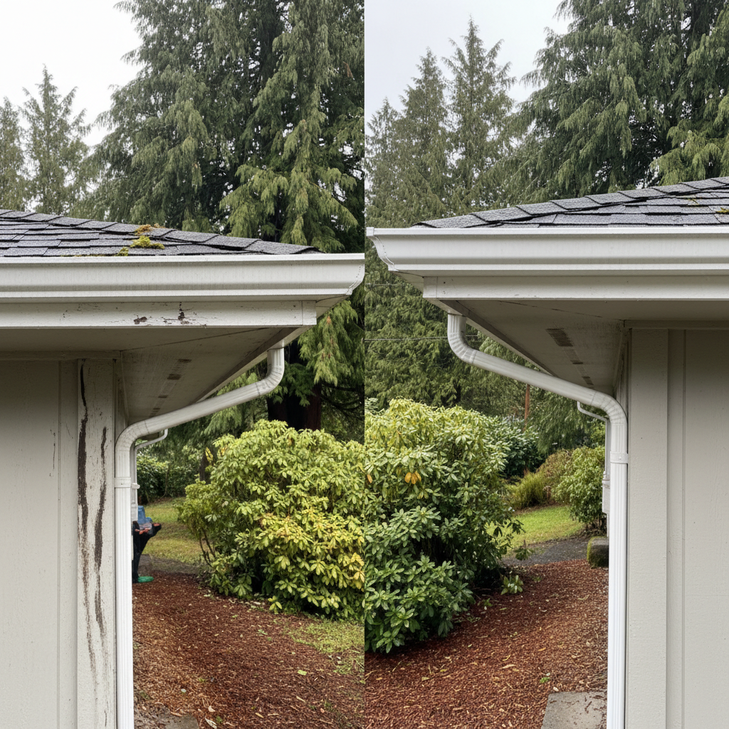 Completed soffit repair work at a residential property in Bothell, WA