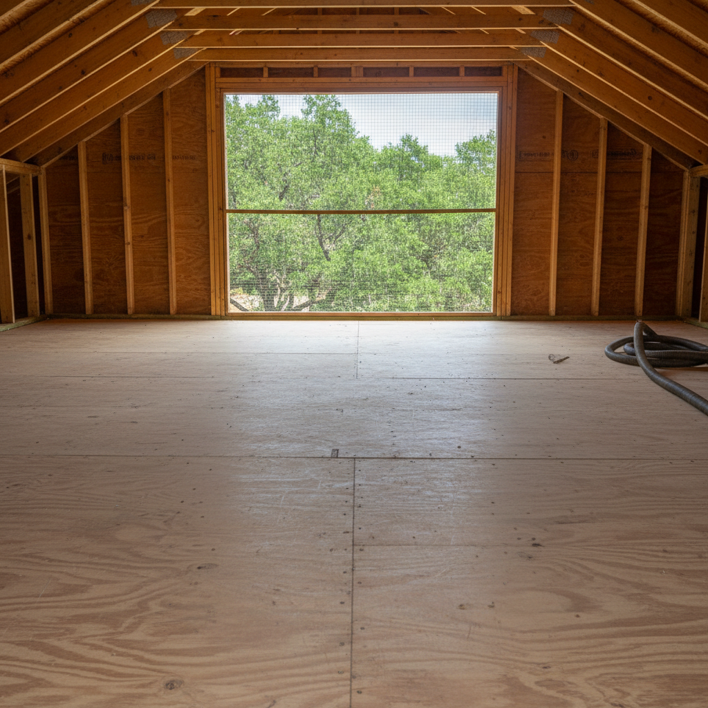 Completed insulation removal work at a residential property in Cedar Park, TX